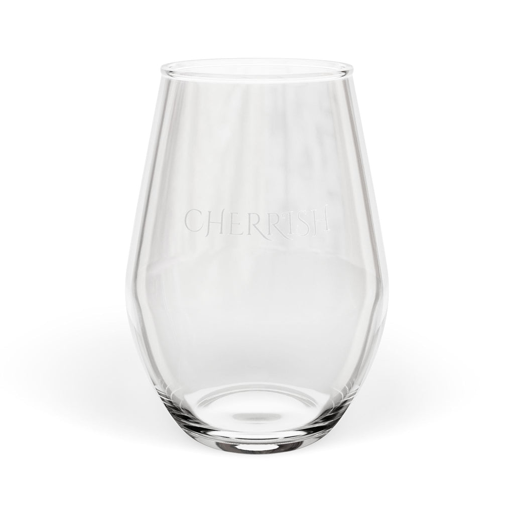 CHERRISH: Stemless Wine Glass 11.75oz — Clear Modern Everyday Wine Tumbler