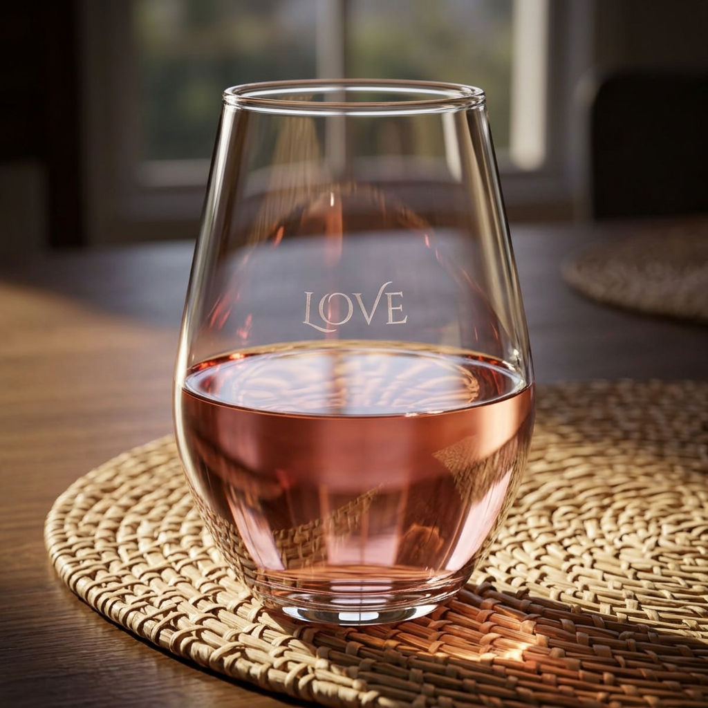 LOVE: Stemless Wine Glass 11.75oz — Clear Modern Everyday Wine Tumbler