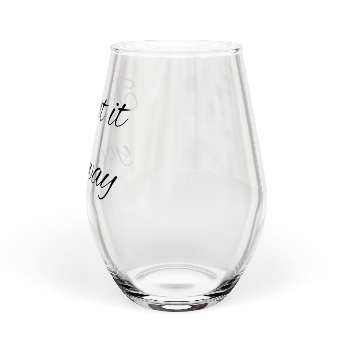 PRINT IT YOUR WAY: Stemless Wine Glass 11.75oz — Clear Modern Everyday Wine Tumbler