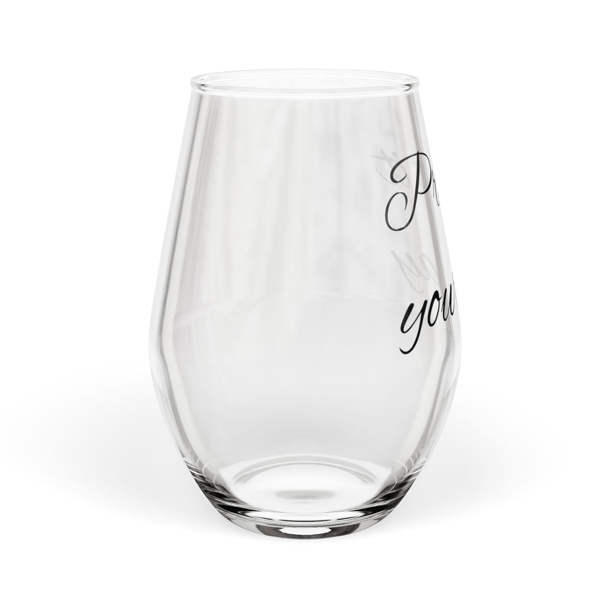 PRINT IT YOUR WAY: Stemless Wine Glass 11.75oz — Clear Modern Everyday Wine Tumbler