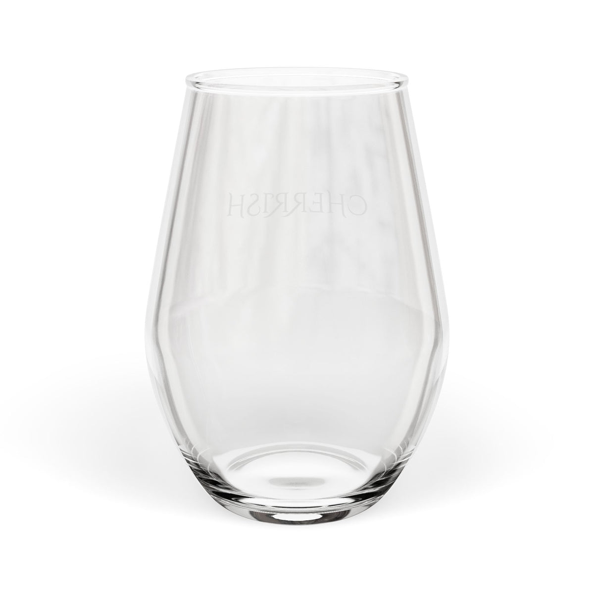 CHERRISH: Stemless Wine Glass 11.75oz — Clear Modern Everyday Wine Tumbler
